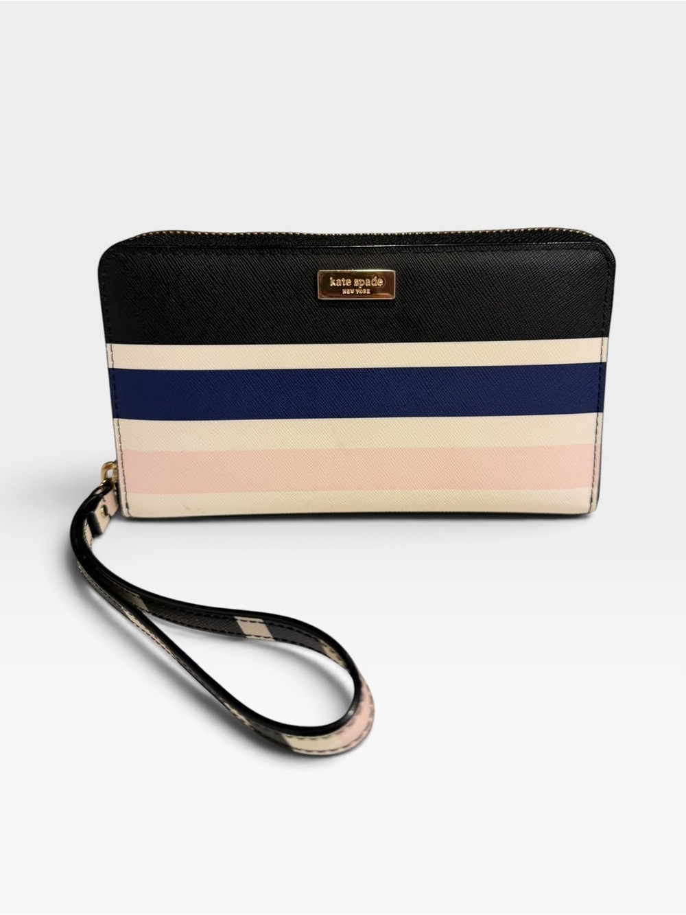 KATE SPADE Laurel Way Printed Neda Continental Wallet Cruise Stripes